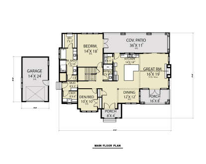 Main Floor for House Plan #2464-00164