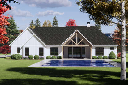 Modern Transitional House Plan #7983-00153 Elevation Photo