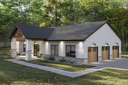 Barn House Plan #963-01173 Elevation Photo