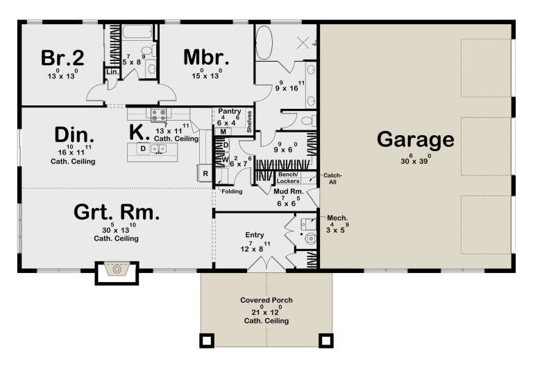 House Plan House Plan #33827 Drawing 1