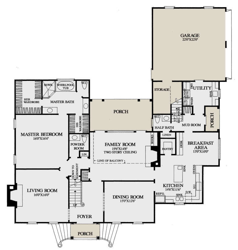 House Plan House Plan #33828 Drawing 1
