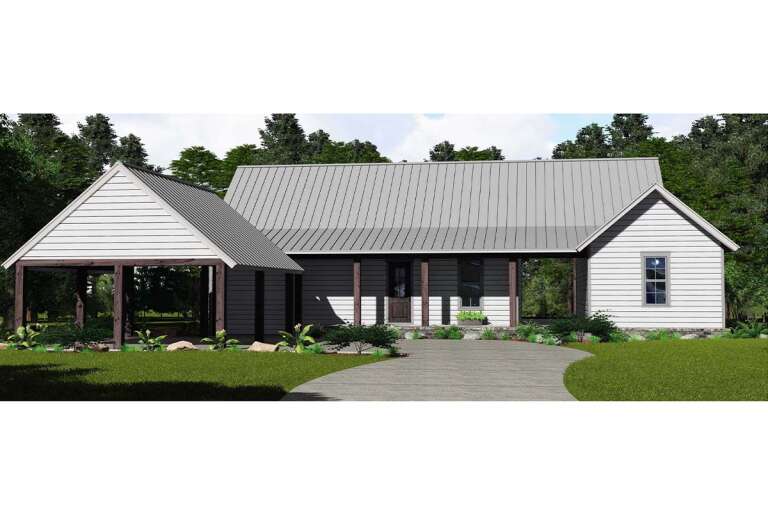 House Plan House Plan #33829 Angled Front Elevation