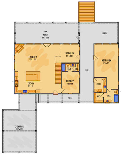 Main Floor for House Plan #5995-00044