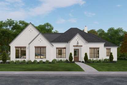 Modern Transitional House Plan #3571-00039 Elevation Photo