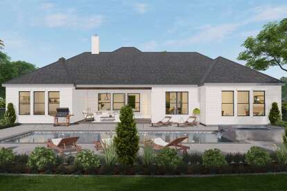 Modern Transitional House Plan #3571-00039 Elevation Photo