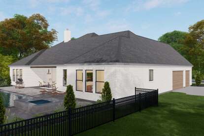 Modern Transitional House Plan #3571-00039 Elevation Photo