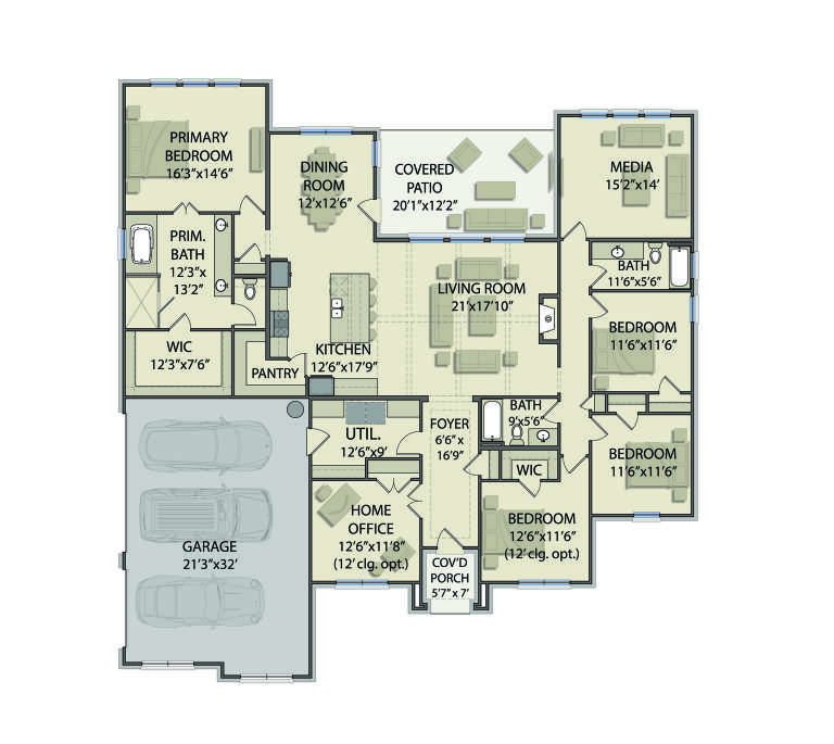 House Plan House Plan #33832 Drawing 1