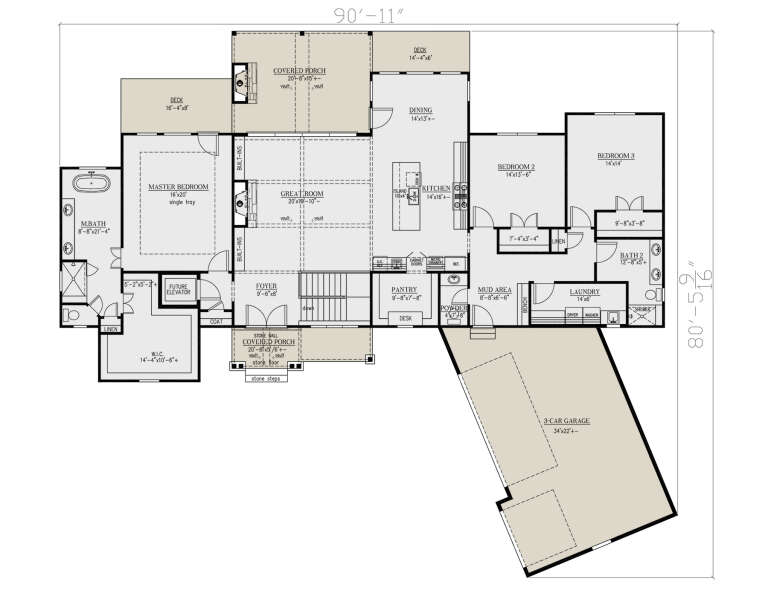House Plan House Plan #33833 Drawing 1