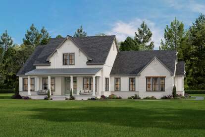Modern Farmhouse House Plan #009-00459 Elevation Photo