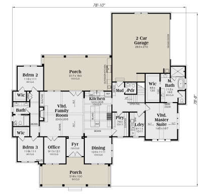Main Floor for House Plan #009-00459