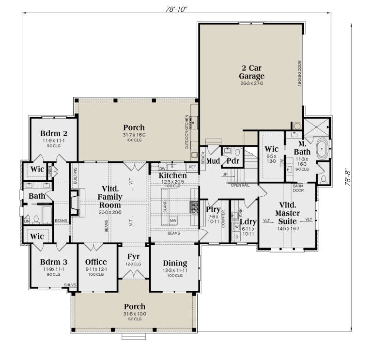 House Plan House Plan #33836 Drawing 1