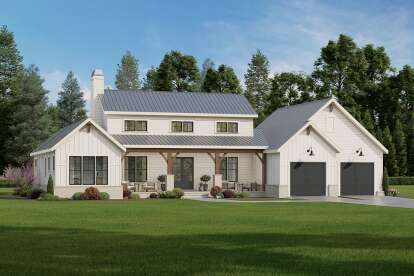 Modern Farmhouse House Plan #009-00460 Elevation Photo