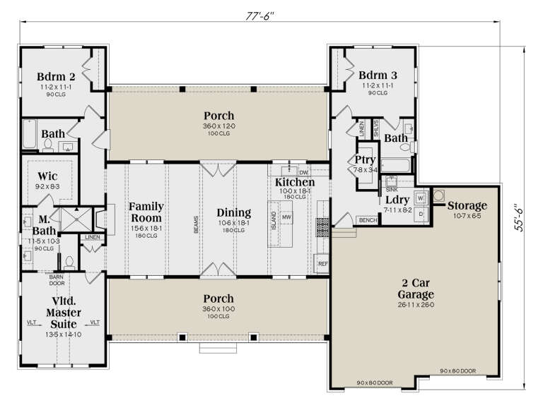 House Plan House Plan #33837 Drawing 1