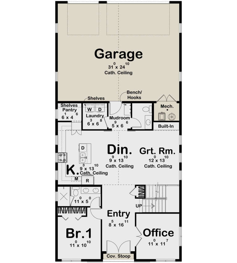 House Plan House Plan #33838 Drawing 1