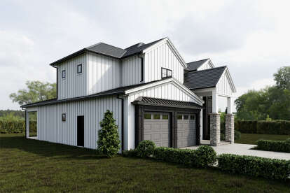 Modern Transitional House Plan #4100-00007 Elevation Photo