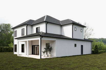 Modern Transitional House Plan #4100-00007 Elevation Photo