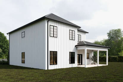 Modern Transitional House Plan #4100-00007 Elevation Photo