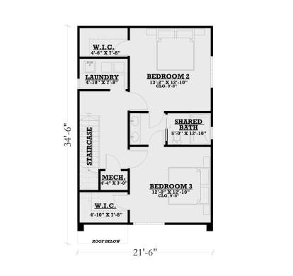 Second Floor for House Plan #4100-00008