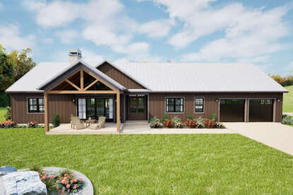 Modern Farmhouse House Plan #2559-01098 Elevation Photo