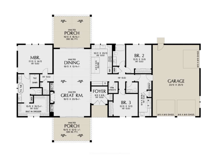 House Plan House Plan #33841 Drawing 1