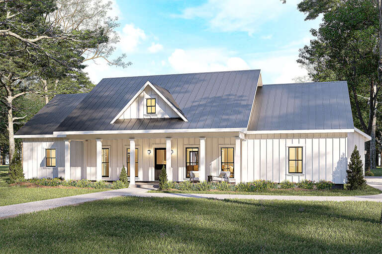 House Plan House Plan #33847 Angled Front Elevation