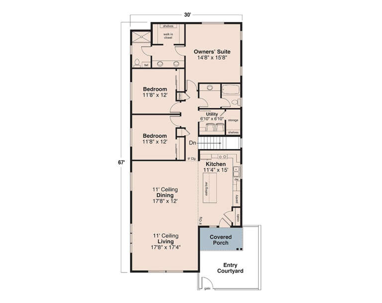House Plan House Plan #33848 Drawing 1