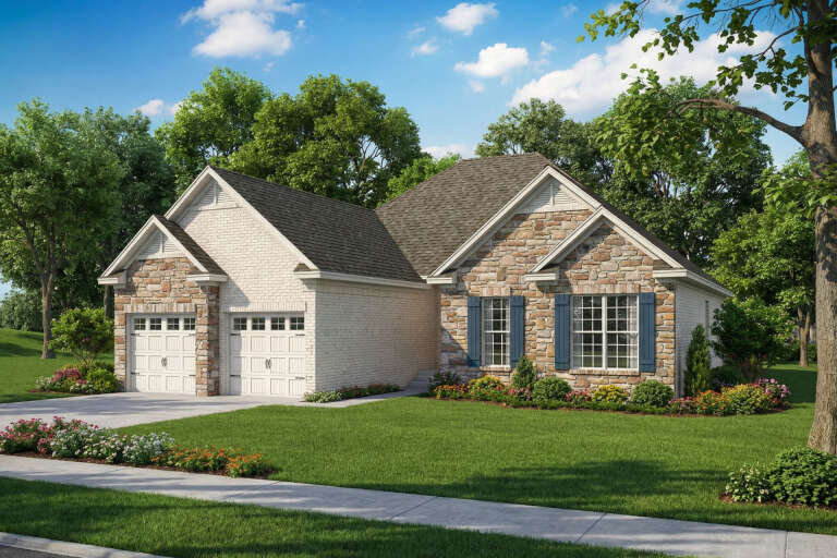 House Plan House Plan #3385 Angled Front Elevation
