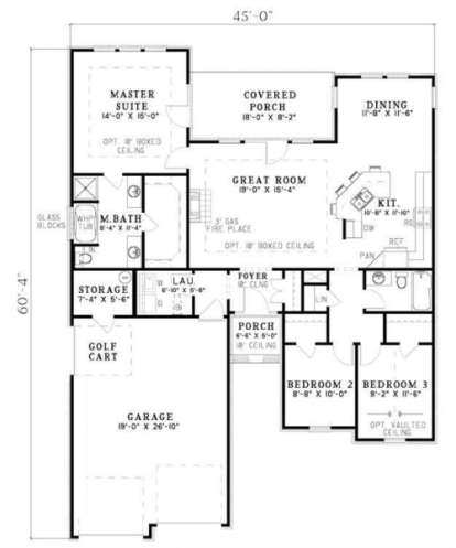 Main Floor  for House Plan #110-00171