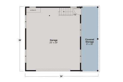 Garage Floor for House Plan #035-01175