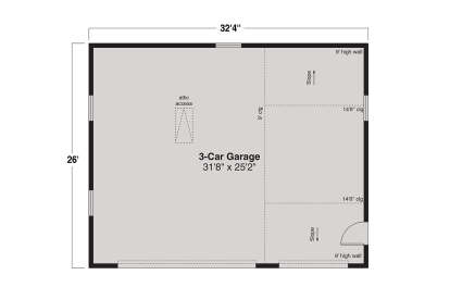 Garage Floor for House Plan #035-01176