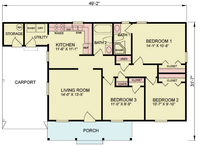 House Plan House Plan #33852 Drawing 1