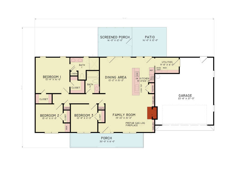 House Plan House Plan #33854 Drawing 1
