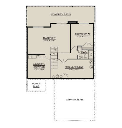 Basement for House Plan #5032-00370