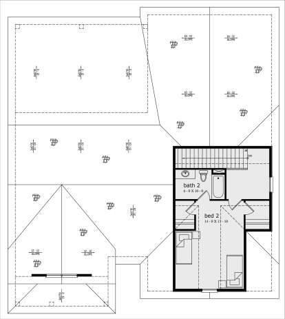Second Floor for House Plan #7174-00038