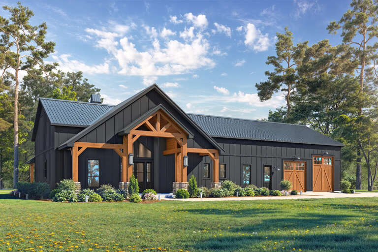 Barndominium Plan - 2,205 Square Feet, 3 Bedrooms, 3.5 Bathrooms ...