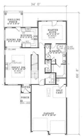 Floorplan 1 for House Plan #110-00172