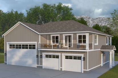Modern Farmhouse House Plan #2802-00427 Elevation Photo