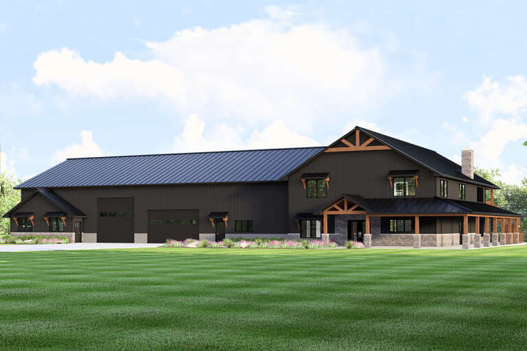 House Plan House Plan #33862 Angled Front Elevation