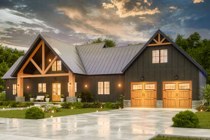 Modern Farmhouse House Plan #4195-00081 Elevation Photo