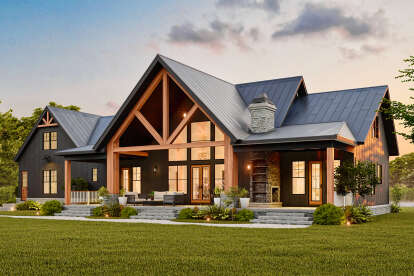 Modern Farmhouse House Plan #4195-00081 Elevation Photo