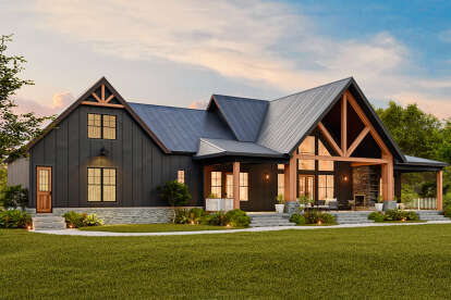 Modern Farmhouse House Plan #4195-00081 Elevation Photo