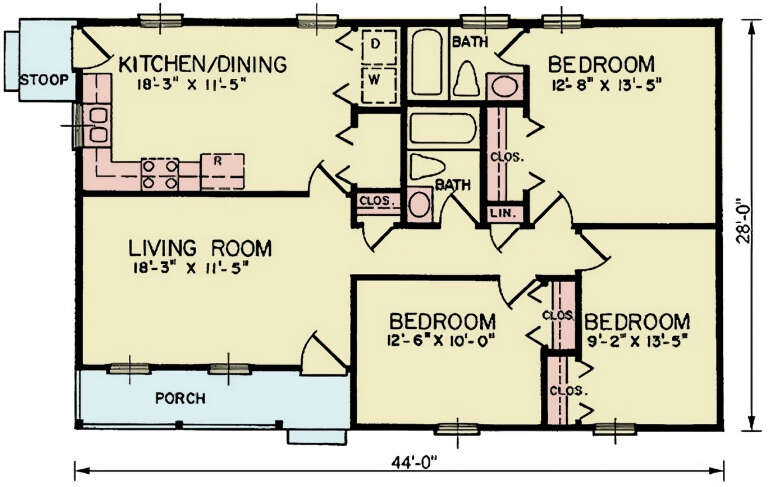 House Plan House Plan #33864 Drawing 1