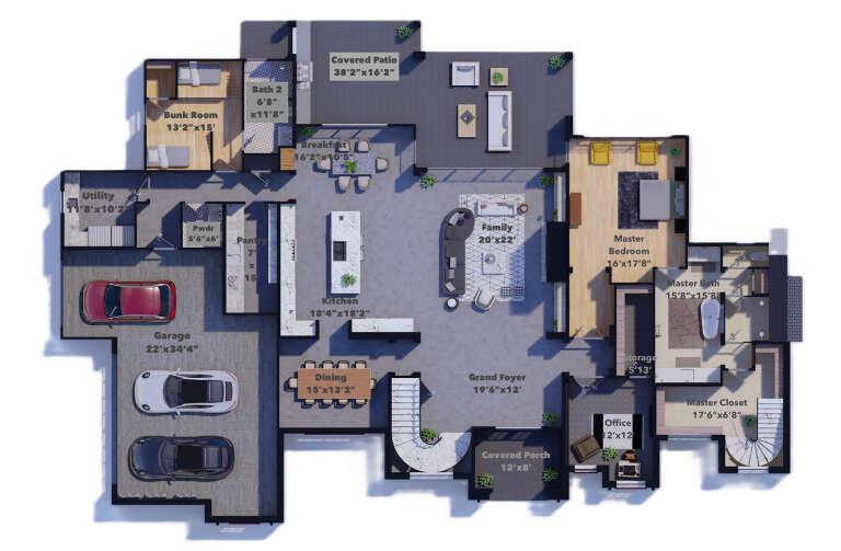 House Plan House Plan #33866 Drawing 1