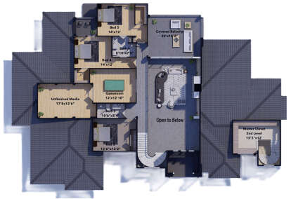 Second Floor for House Plan #8314-00057