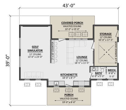Main Floor for House Plan #1958-00054