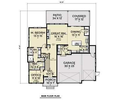 Main Floor for House Plan #2464-00165