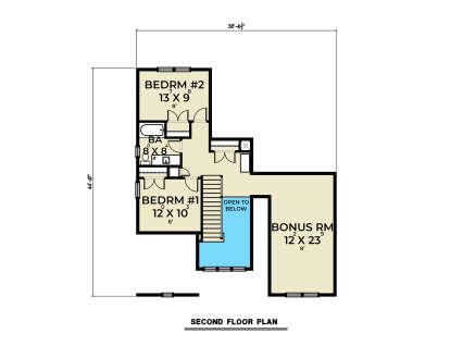 Second Floor for House Plan #2464-00165
