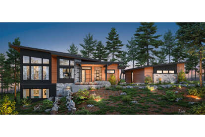 Contemporary House Plan #2464-00166 Elevation Photo
