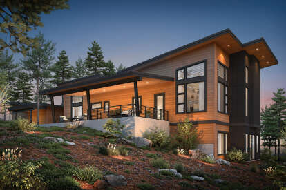Contemporary House Plan #2464-00166 Elevation Photo