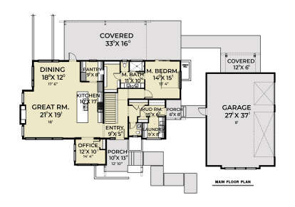 Main Floor for House Plan #2464-00166